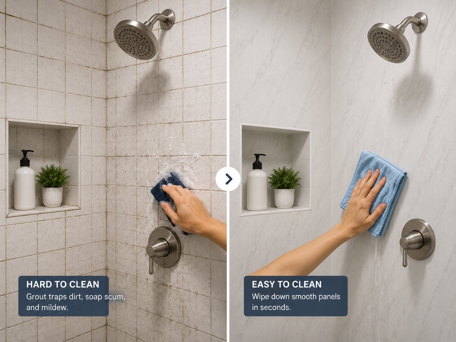 Smooth easy-clean wall panel surface